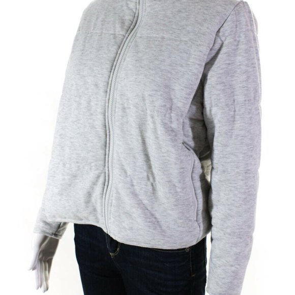 Three Dots Ladies' Quilted Jacket--Gray (Heather Gray) - Picture 5 of 11